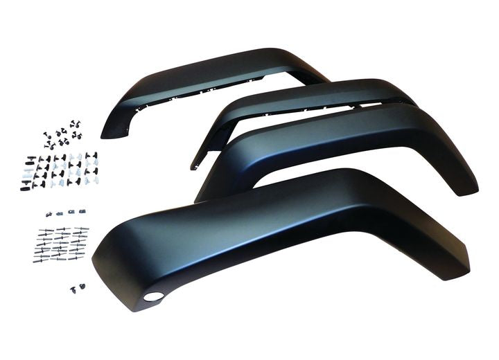 Crown Automotive Smooth Paintable Fender Flare Kit For 2007-2018 Jeep JK Wrangler, 4 Flares, Hardware - 5KCK - image 1