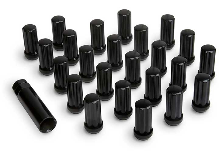 Icon Vehicle Dynamics Alloys Lug Nut Kit Black, 14x1.5/24 Count With Key - 89141524B - image 1