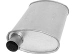 AP Exhaust Xlerator Big Max Turbo Oval and Overall Length 2 in Aluminized Steel Oval Muffler with Center (C) Inlet and Center (C) Outlet - 6496 - image 2