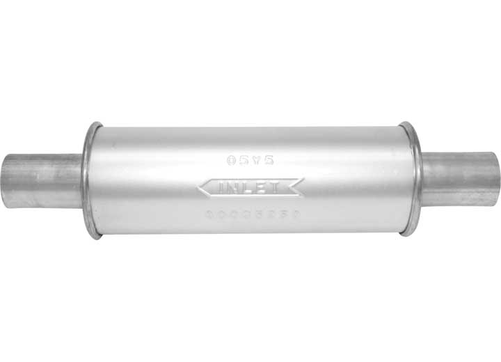 AP Exhaust Maximum Series Maximum Round and Overall Length 2 in Aluminized Steel Round Muffler with Center (C) Inlet and Center (C) Outlet - 6525 - image 2