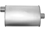 AP Exhaust Big Max Turbo 2.25 in Aluminized Steel Oval Muffler with Offset (O) Inlet and Center (C) Outlet - 6534 - image 2