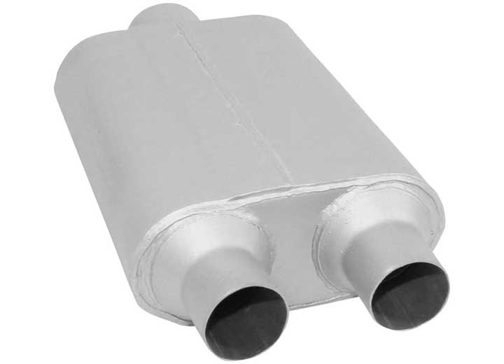 AP Exhaust Xlerator VX Performance Oval and Overall Length 3 in Inlet 2.25 in Outlet Aluminized Steel Oval Muffler with Center (C) Inlet - VX0422 - image 3