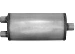 AP Exhaust Xlerator Oval and Overall Length SS 3 in Inlet 3.00 in Outlet Stainless Steel Oval Muffler with Center (C) Inlet and Dual (D) - XS2588 - image 2