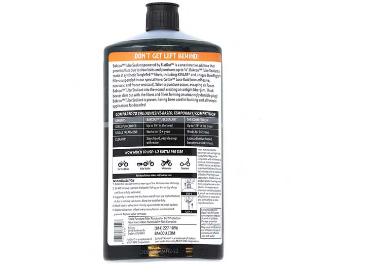 Bakcou Flat Out Tire Sealant, 32 oz. Bike Accessory - A-FO - image 2