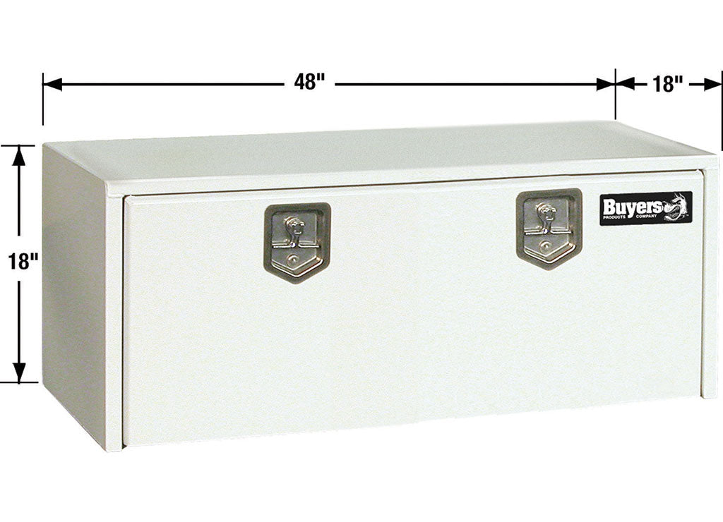 Buyers Products 18x18x48, White Steel Underbody Truck Box - 1702410 - image 2