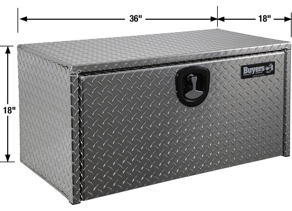 Buyers Products Diamond Tread Aluminum Underbody Truck Box, 18x18x36, Silver - 1705105 - image 3