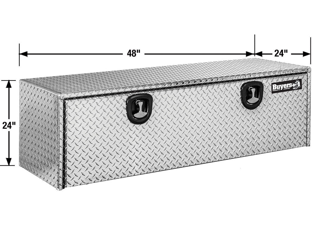 Buyers Products Underbody Box 48x24x24 Aluminum, Silver - 1705140 - image 2