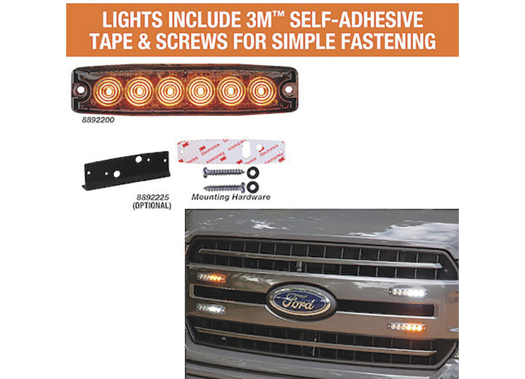 Buyers Products Ultra Thin 5 Inch Clear LED Strobe Light, White - 8892201 - image 3