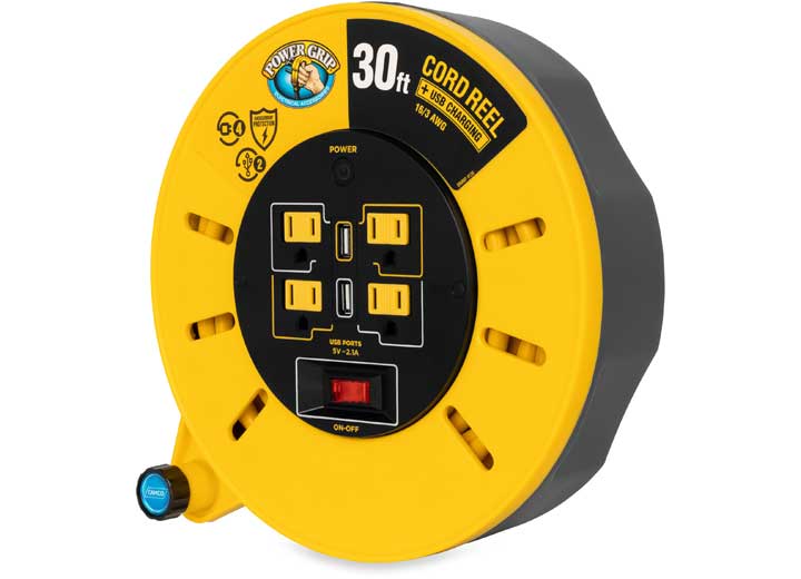 Camco Powergrip, Extension Cord Reel, 30 ft - 55290 - image 4