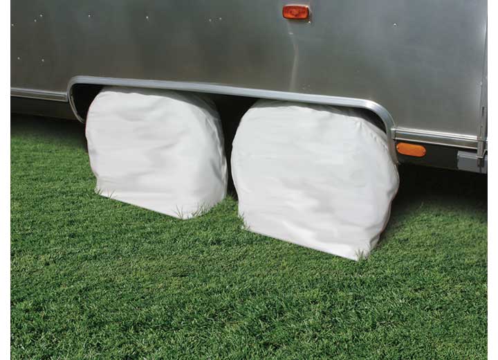 Camco Cover, Wheel&Tire Protectors 24-26 in, Arcwh Vinyl, Set Of 2 - 45321 - image 2