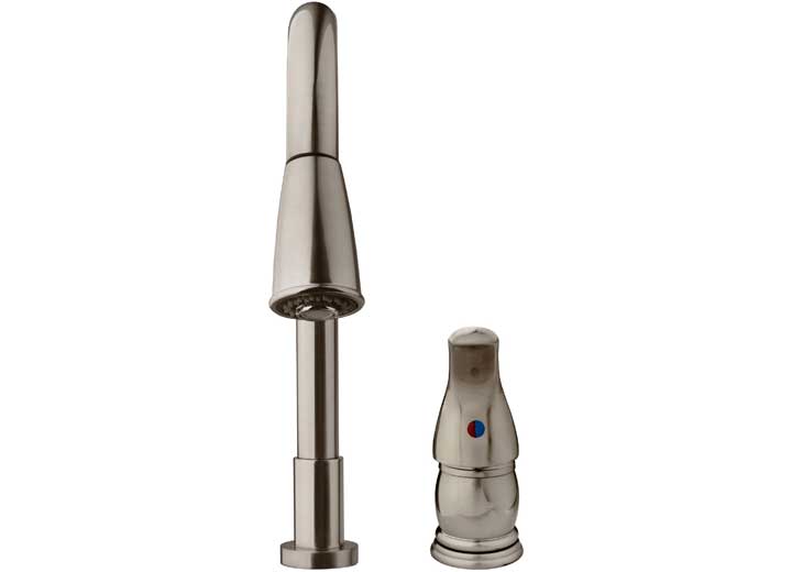 Dura Faucet Pull-Down RV Kitchen Faucet, Brushed Satin Nickel - DF-NMK503-SN - image 3