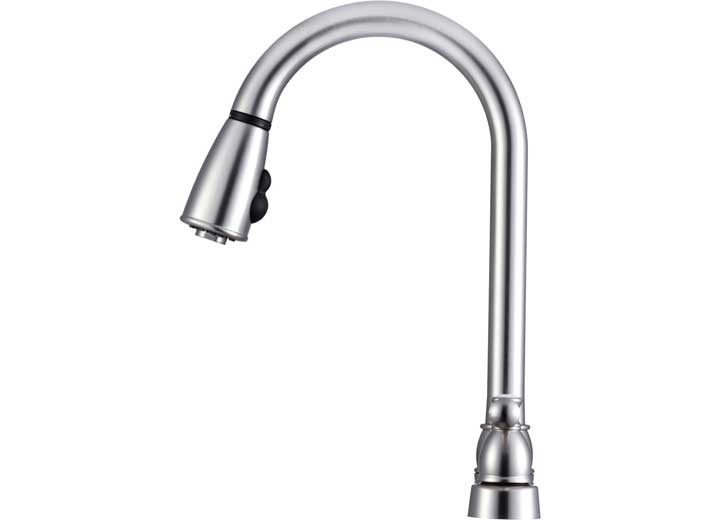 Dura Faucet Non-Metallic Dual Lever Pull-Down RV Kitchen Faucet, Brushed Satin Nickel, 8 in Faucet Install Size - DF-PK350L-SN - image 4