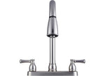 Dura Faucet Non-Metallic Dual Lever Pull-Down RV Kitchen Faucet, Brushed Satin Nickel, 8 in Faucet Install Size - DF-PK350L-SN - image 3