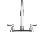 Dura Faucet Non-Metallic Dual Lever Pull-Down RV Kitchen Faucet, Brushed Satin Nickel, 8 in Faucet Install Size - DF-PK350L-SN - image 2