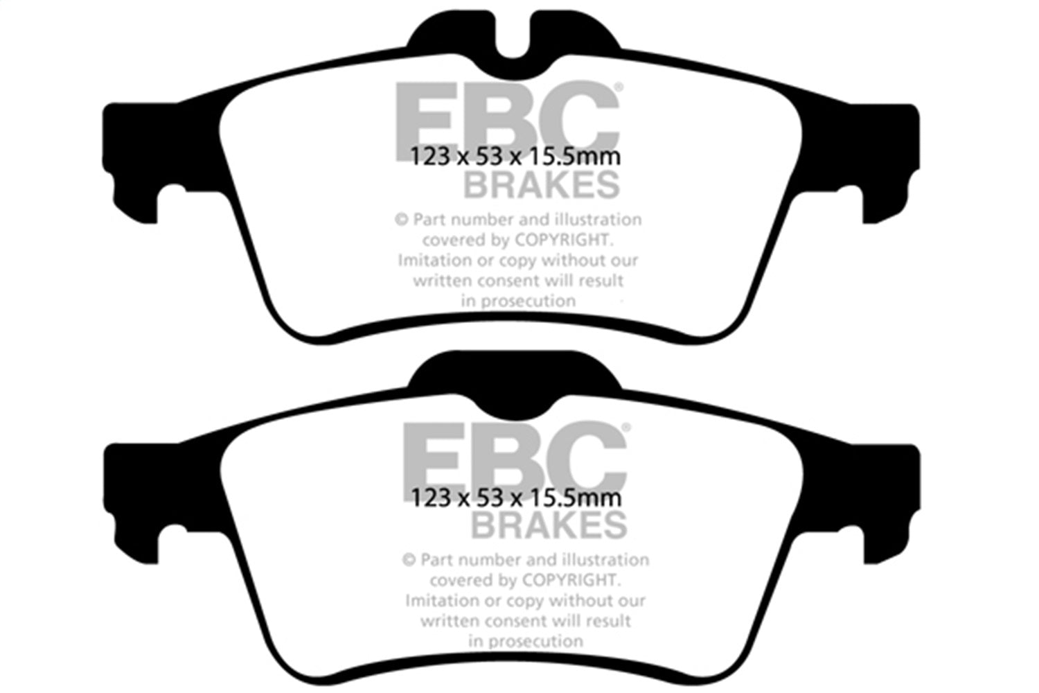 EBC Brakes Redstuff Ceramic Low Dust Brake Pads DP31749C - Rear brake pad set