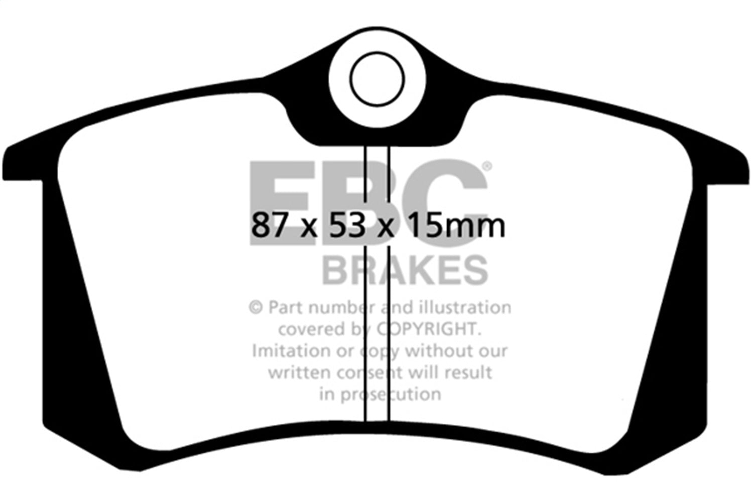 EBC Brakes Redstuff Ceramic Low Dust Brake Pads DP3680C - Rear brake pad set