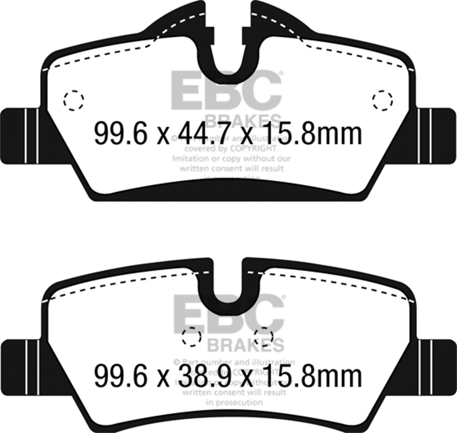 EBC Brakes Brake Pad Set DP22228 product image 2