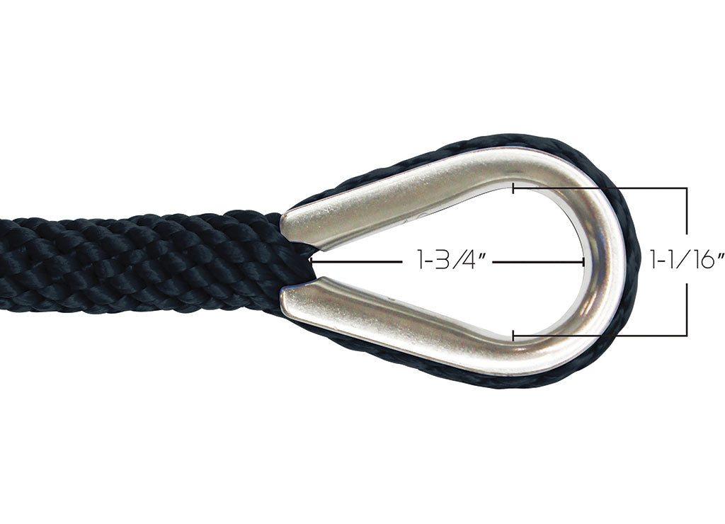 Extreme Max Boat Anchor Ropes and Chain, Black, 3 and 8 in - 3006.2057 - image 2