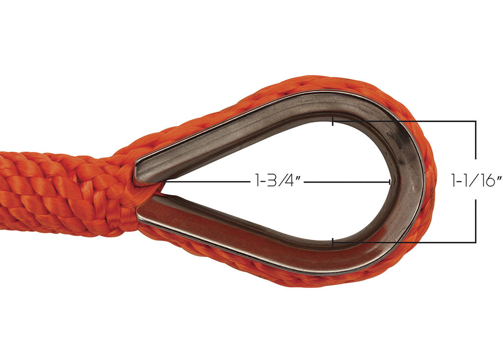 Extreme Max Boat Anchor Ropes and Chain, Orange, 3 and 8 in - 3006.2636 - image 2
