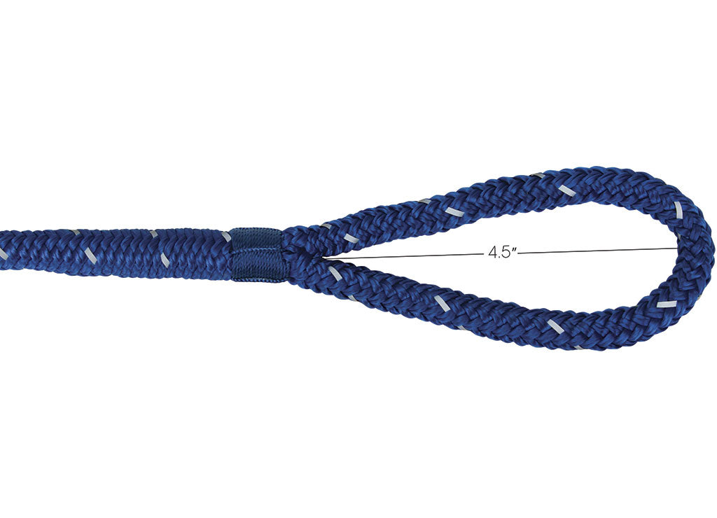 Extreme Max BoatTector Premium Double Braid Nylon Fender 3/8 in X 6 ft Blue With Reflective Tracer (Value Pack Of 4) - 3006.3415 - image 2