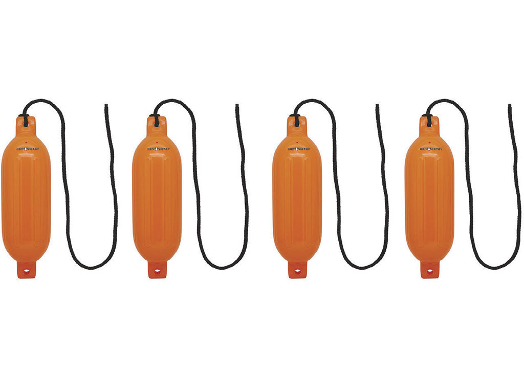 Extreme Max BoatTector Inflatable Fender Value 4-Pack, 6.5" x 22", Neon Orange Hardware - 3006.7641 - image 6