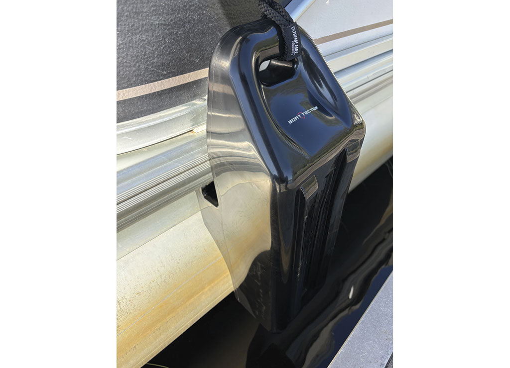 Extreme Max Pontoon-Specific Inflatable Boat Fender with Locking Grip Handle, Black Hardware - 3006.8758 - image 3