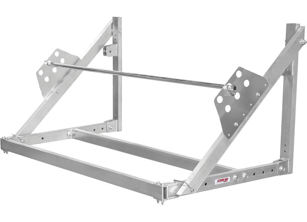Extreme Max Wall-Mount Aluminum Fold-Up Tire Rack For Race Trailer, Garage Shop, Enclosed Trailer 4 ft Silver - 5001.6458 - image 6