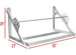 Extreme Max Wall-Mount Aluminum Fold-Up Tire Rack For Race Trailer, Garage Shop, Enclosed Trailer 4 ft Silver - 5001.6458 - image 3