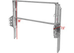 Extreme Max Wall-Mount Aluminum Fold-Up Tire Rack For Race Trailer, Garage Shop, Enclosed Trailer 4 ft Silver - 5001.6458 - image 2