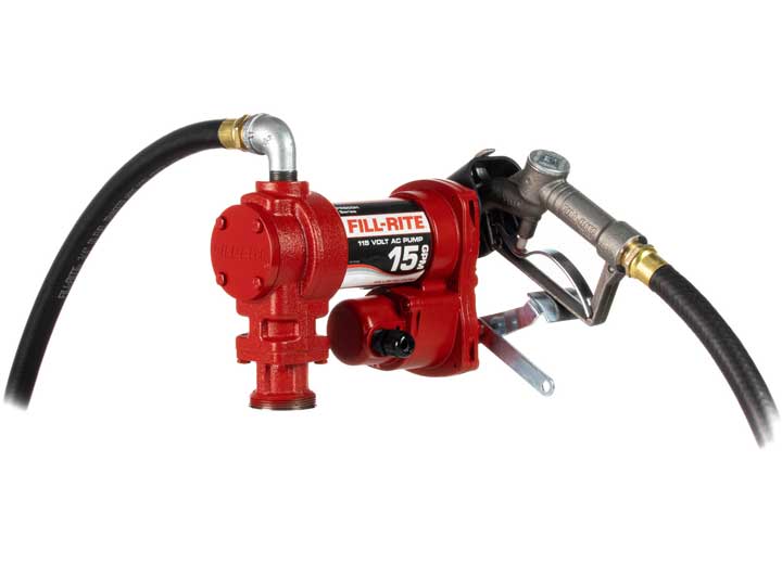 Fill-Rite 115V AC 15 GPM Fuel Transfer Pump With Manual Nozzle - FR610H - image 9
