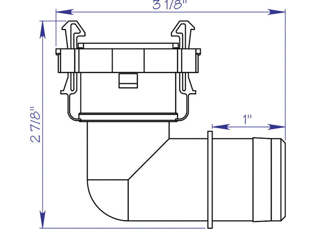 Flow-Rite Controls Qwik-Lok Socket 1-1/8" 90 Degree Elbow - MA-049 - image 2