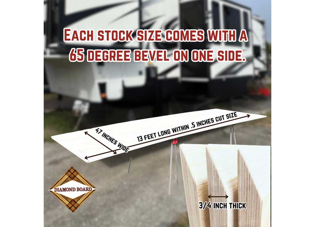 Good Guys Plywood- Diamond Board 13 Foot X 47 Inch X 3/4 Inch Diamond Board Slideout Room Subfloor Exterior Component - 11713-3413 - image 7