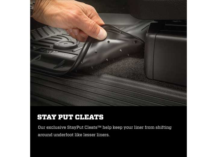 Husky Liners Husky Liner WeatherBeater Front & 2nd Seat Floor Liner Set, Tan for Quad Cab, Hard Plastic - 98033 - image 3