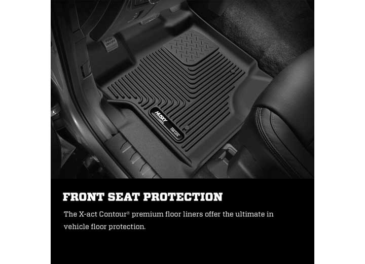 Husky Liners X-Act Contour Front Floor Liners - Black for SuperCrew or SuperCab (Extended Cab) - 53301 - image 7