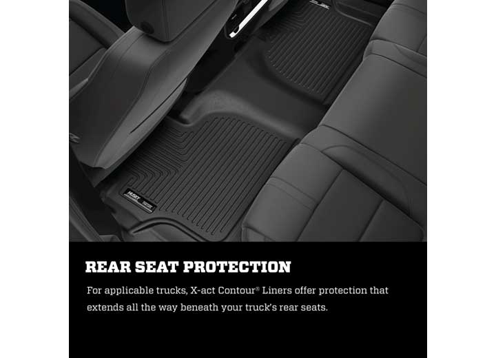 Husky Liners 2020-2023 Sonata FWD Black 2nd Seat Floor Liner X-Act Contour Series, Hard Plastic - 55311 - image 8