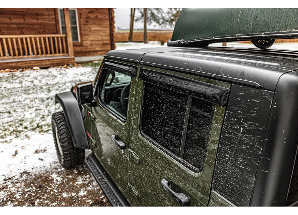 Husky Liners 2018-2024 Wrangler (JL) Unlimited Sport 4-Door Ventvisor Low Profile 4-Piece Set Smoke Visor - 2854066 - image 3