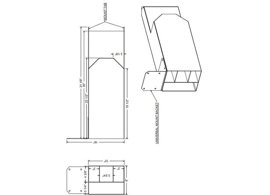 Highway Products 5.5 ft Bed Surveyor Truck Slide & Rebar Boxes Kit (4312-110 Truckslide & (2) 560-00088) - 5601-203 - image 2