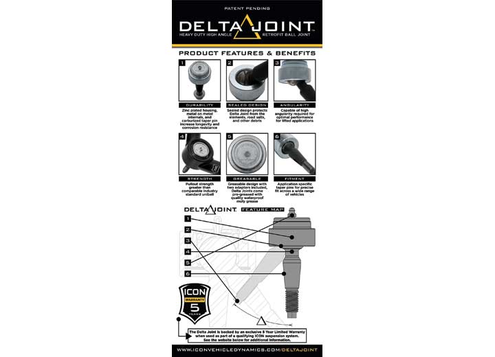Icon Vehicle Dynamics 2007-2021 Tundra Billet Upper Control Arm Dj Kit - 58560DJ - image 5