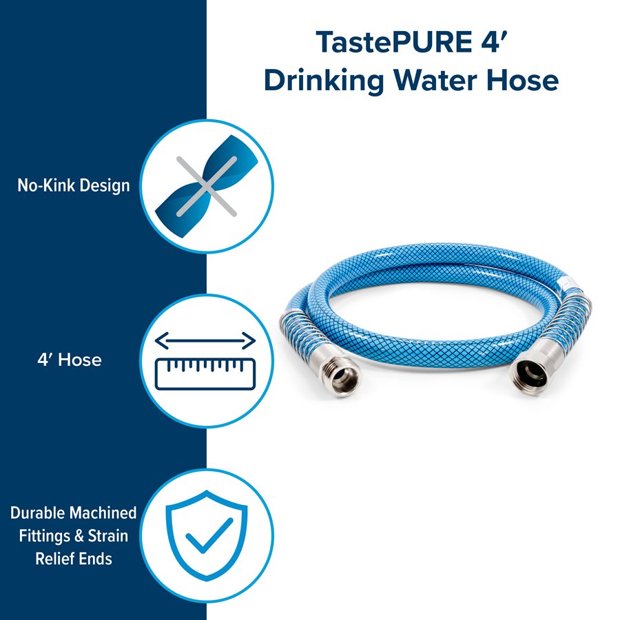 Camco Fresh Water Hose, 5/8 in Internal Diameter, 4 ft Length, 100 PSI Working Pressure - 22813