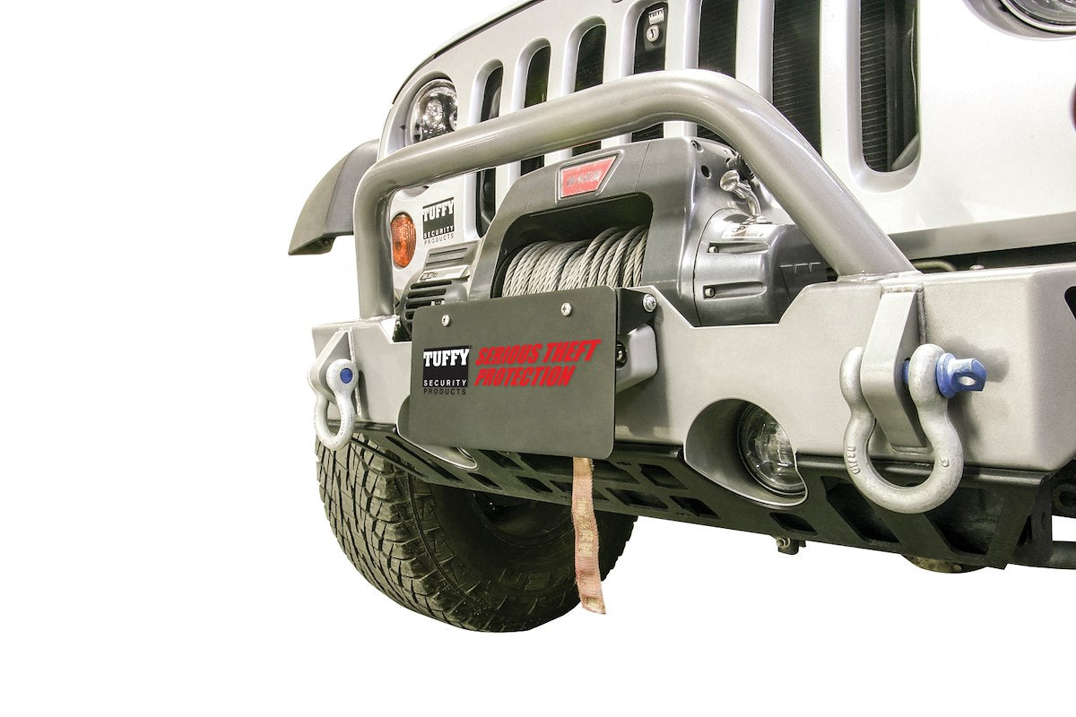 Tuffy Security License Plate Bracket, Black, Powder Coated Steel - 333-01