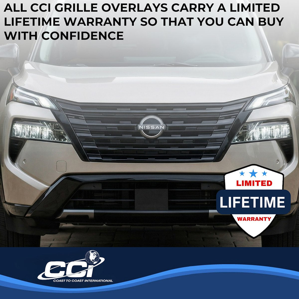 Coast2Coast Grille Insert, 2 Piece, Gloss Black - GI209BLK