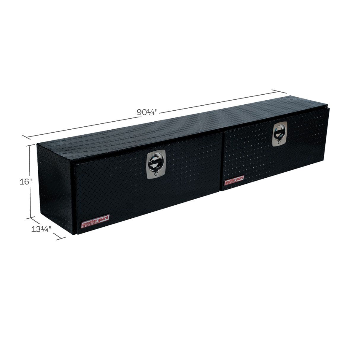 Weather Guard Tool Box, 2 Doors, Black, Aluminum - 390-5-02