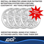 Coast2Coast Wheel Skin, 18 in, 5 Spokes, Chrome, Set Of 4 - IMP77XN