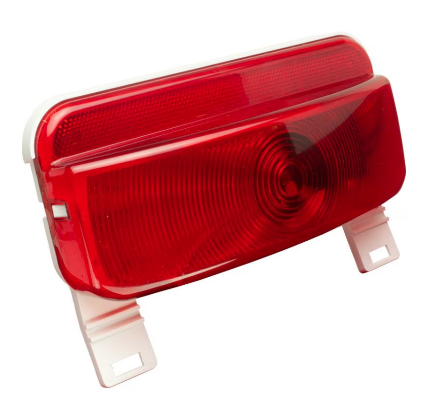 Creative Products Tail Light Assembly, Incandescent, Red Lens, White Housing - CMD-003-81L