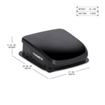 Dometic Roof Vent, For 14 in x 14 in, With 5-Speed/Reversable Fan, Black Dome/Black DryDock Mounting Base/White Interior - 9630002550
