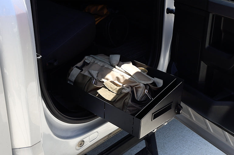 Dee Zee Under Seat Storage Unit, 3 compartments, 11-1/2 in Length x 52-1/4 in Width x 7-1/2 in Height, Black - DZ701