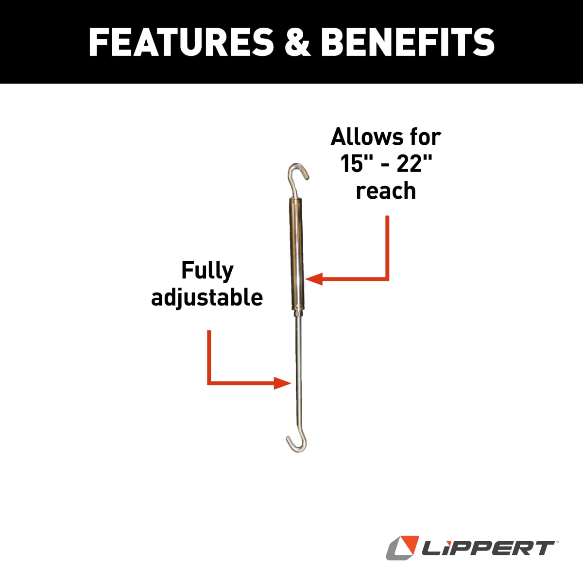 Lippert Turnbuckle, Stainless Steel - 182901