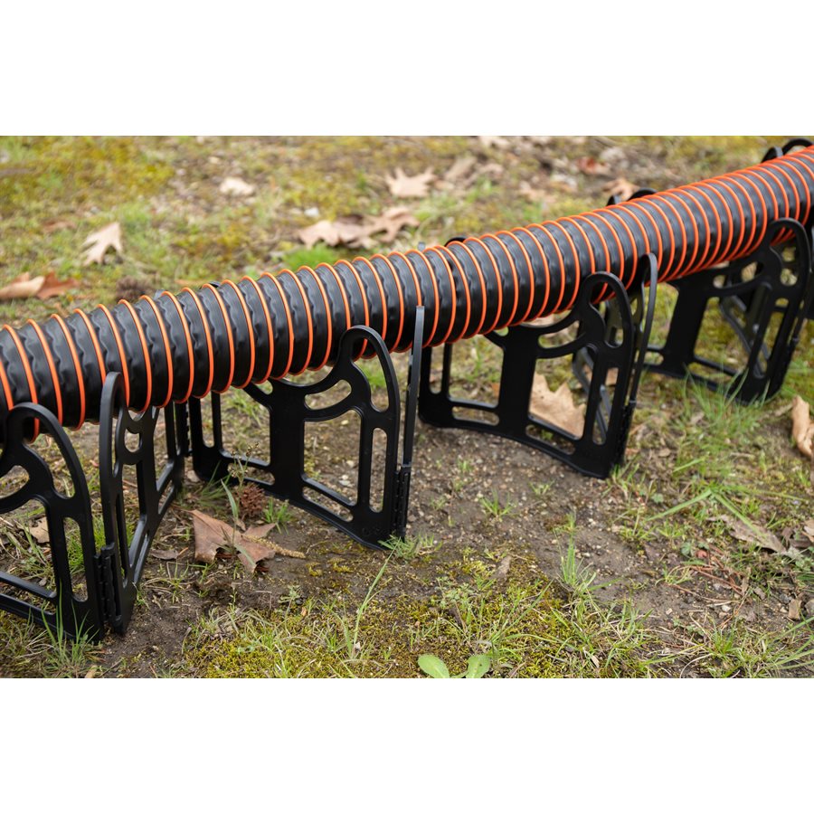 Camco Sewer Hose Support, Holds 10 ft Hose, Black - 43031
