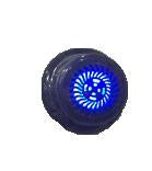 Furrion Speaker, 5-1/4 in Round Marine Speaker, Glossy Black, With LED Light - M514GBLED