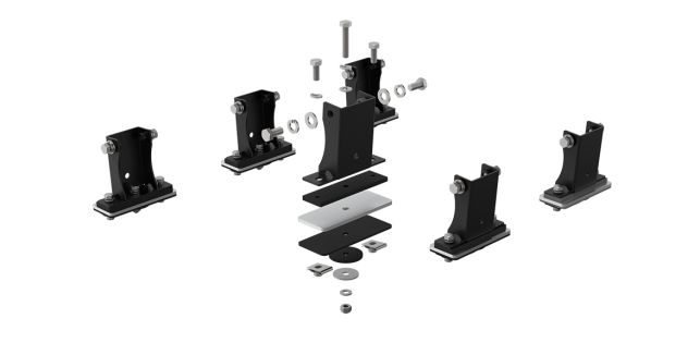 Holman Ladder Rack Mounting Hardware, Pro III Series, For Holman 80160 And 8016A Ladder Rack, Black - 4089T